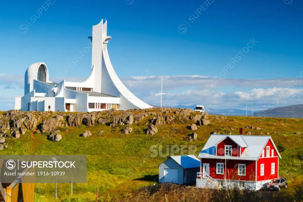 Stykkis-Holmur church. Iceland.
