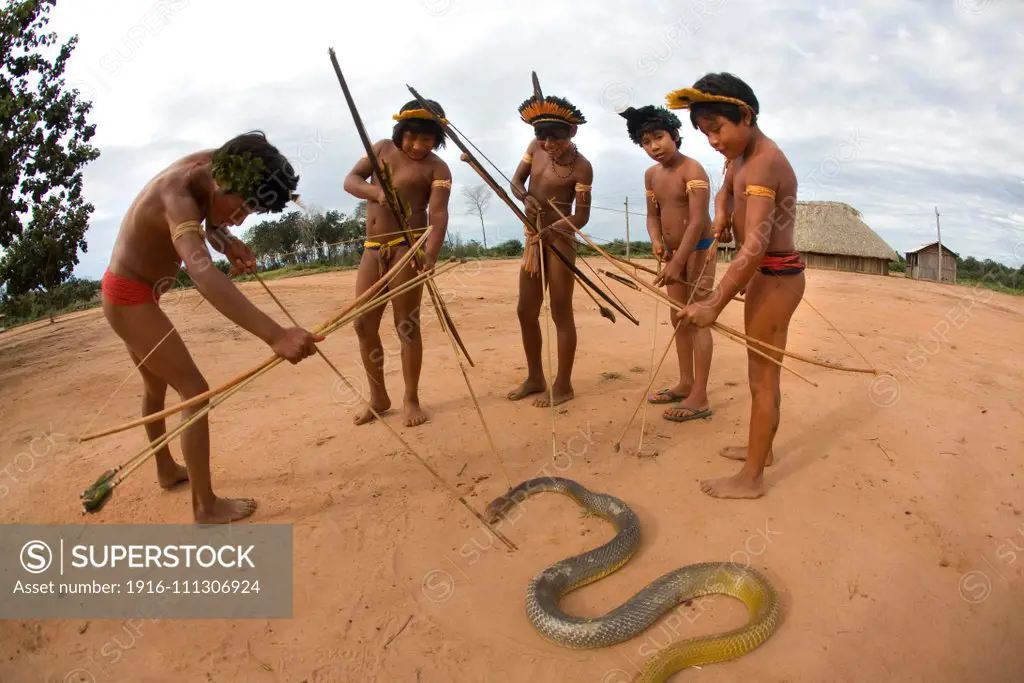 Xingu Indians in the Amazone, Brazil