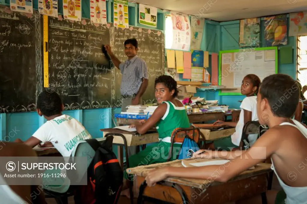 Master Reddy's classroom at Vuanicau Primary School in Tongo village on Qamea Island, Fiji.