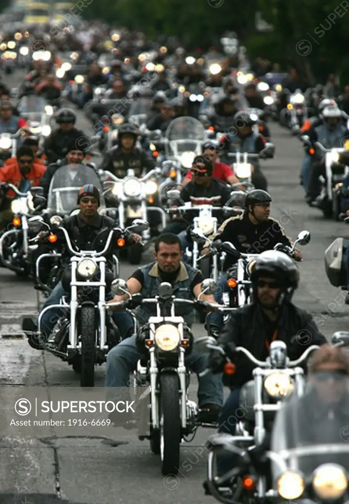 Mexico, San Luis Potosi, Harley Davidson users gathering