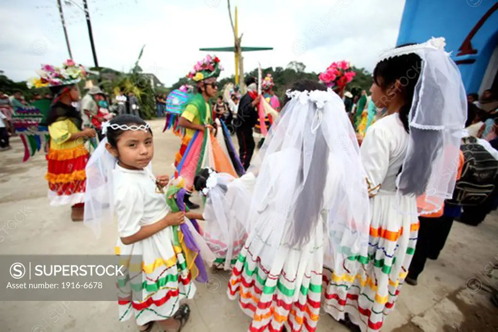 Mexico, Veracruz, Celebration arrival of three wise men in village of ' Los Reyes Mecatlan '