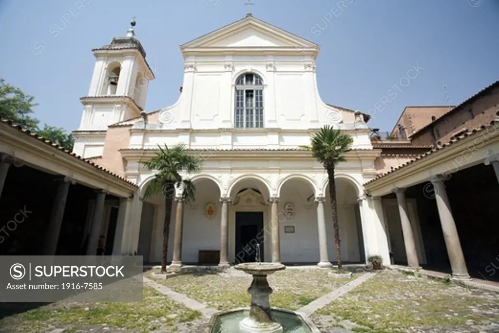 Italy, Rome, Cloister of San Clemente basilica