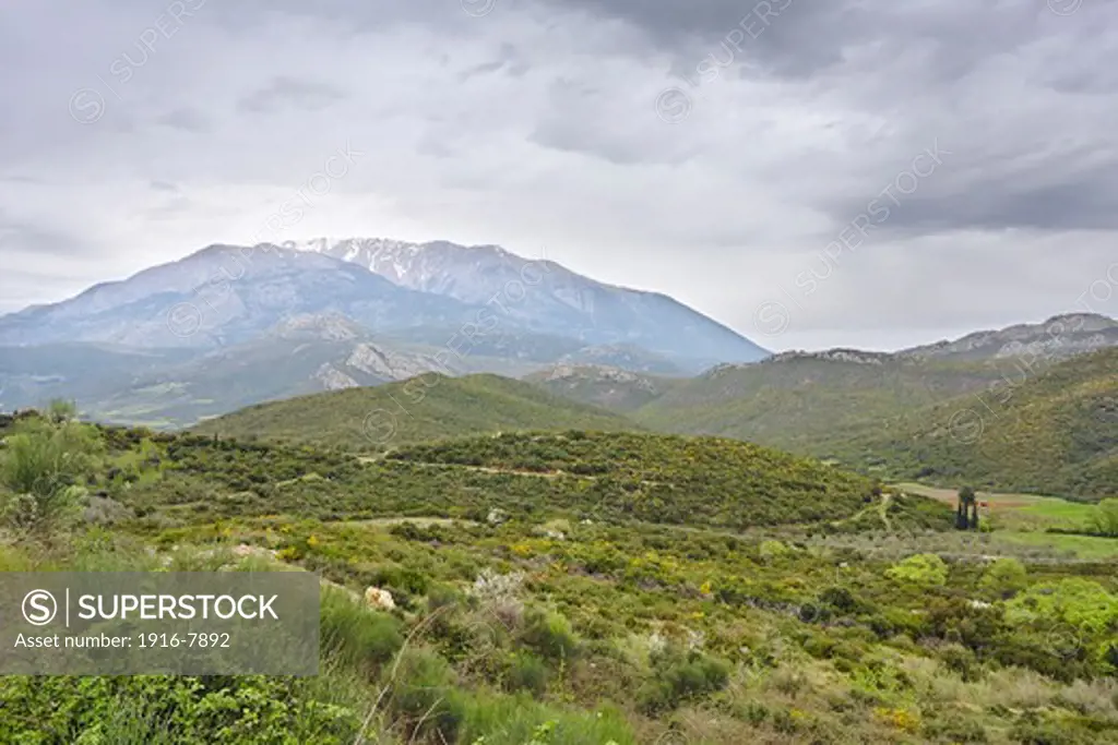 View of the Mount Parnassus, Greece