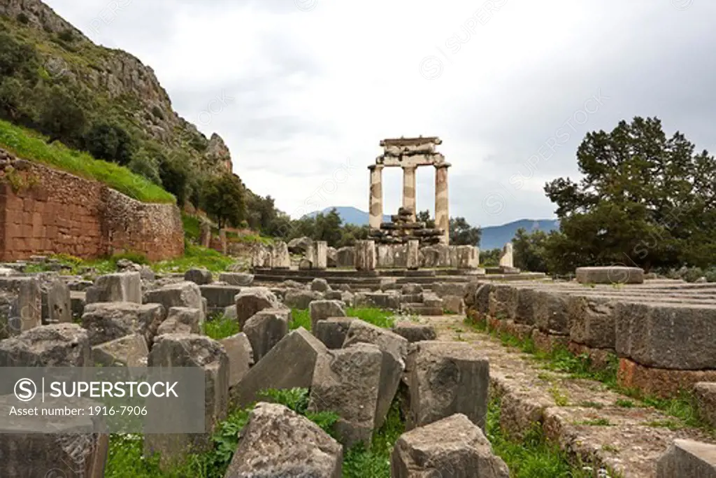 Temple of Athena, Sanctuary of Athena, Delphi, Greece