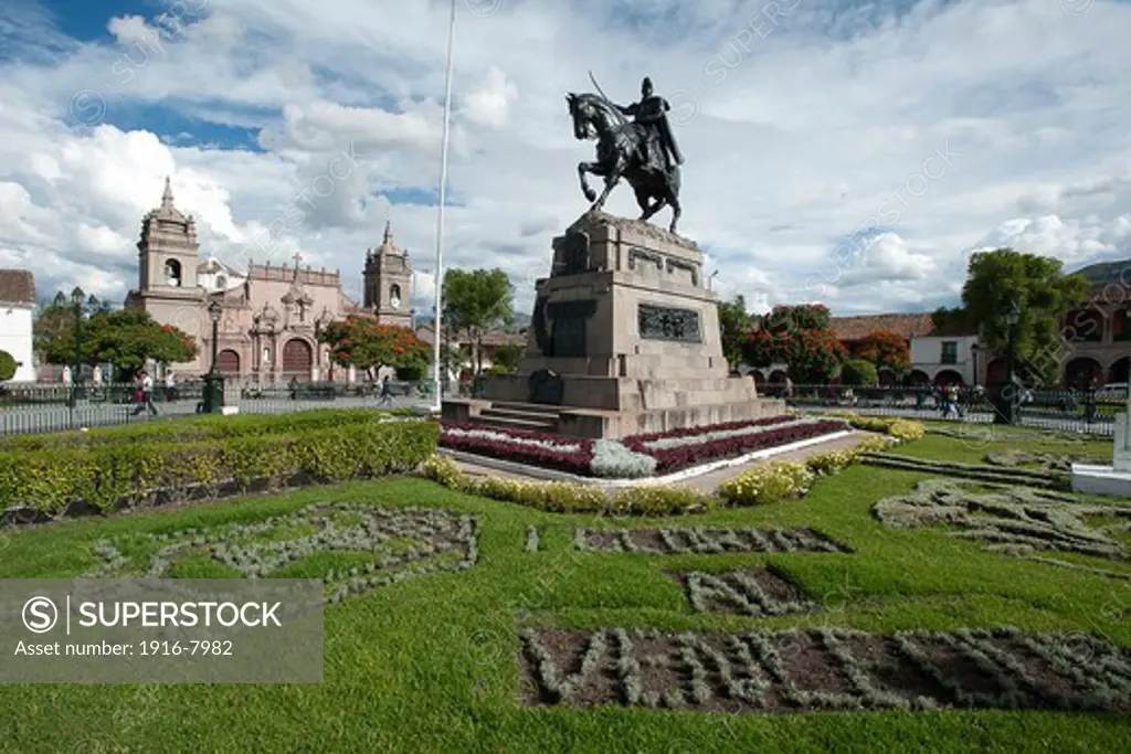 Peru, Ayacucho, sightseeing.   Ayacucho  main square