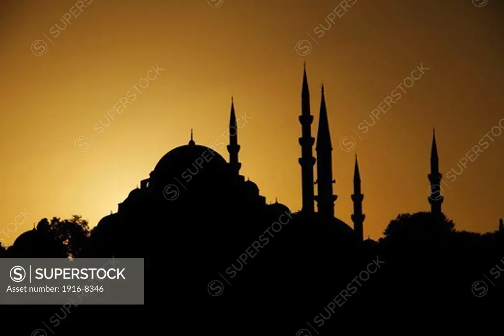 Sulleymaniye Mosque silhouette