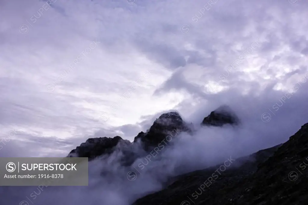 clouds in peaks, Colombia
