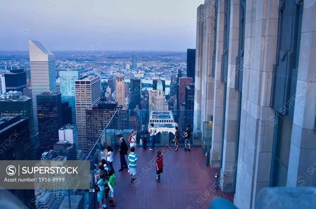 Skyline of Manhattan as Seen from Top of Rockefeller Center.New York City, USA