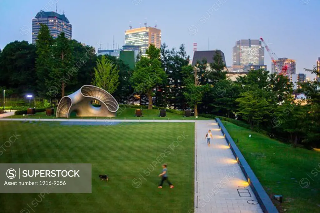 Hinokicho park, in Tokyo midtown, roppongi, tokyo, japan