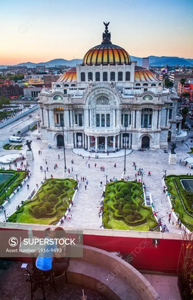 Palacio de Bellas Artes and Gran CafÌ© de la Ciudad de MÌ©xico( 8 floor of Sears store), Mexico City, Mexico