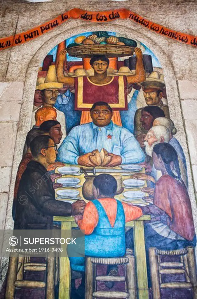Our daily bread by Diego Rivera, at SEP (Secretaria de Educacion Publica),Secretariat of Public Education, Mexico City, Mexico