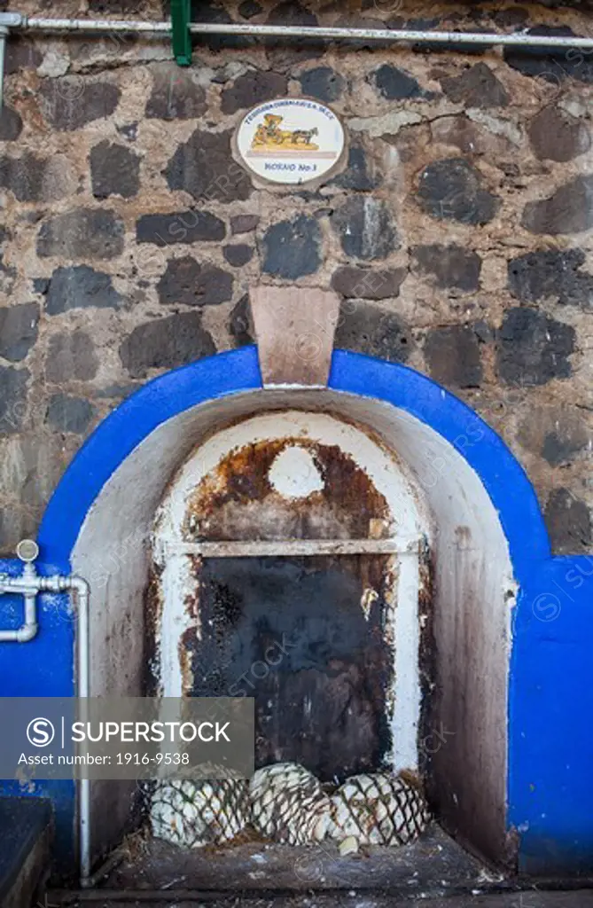 Factory of the famous Tequila Corralejo,Oven for baking agave, Penjamo, Guanajuato, Mexico
