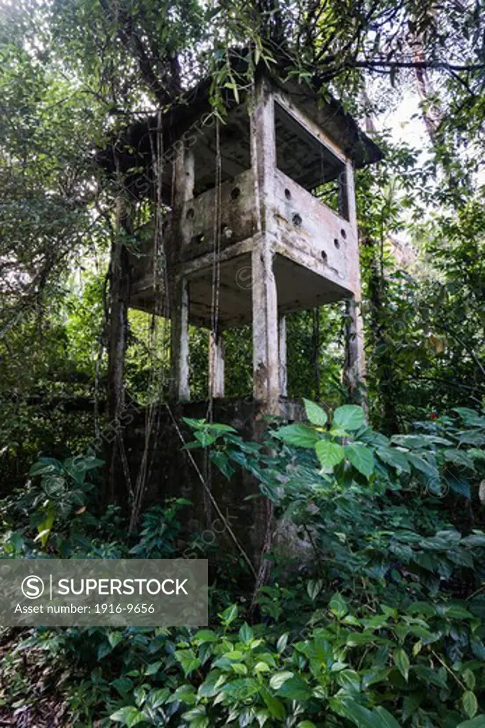 Watch tower of former penitentiary colony on Gorgona island
