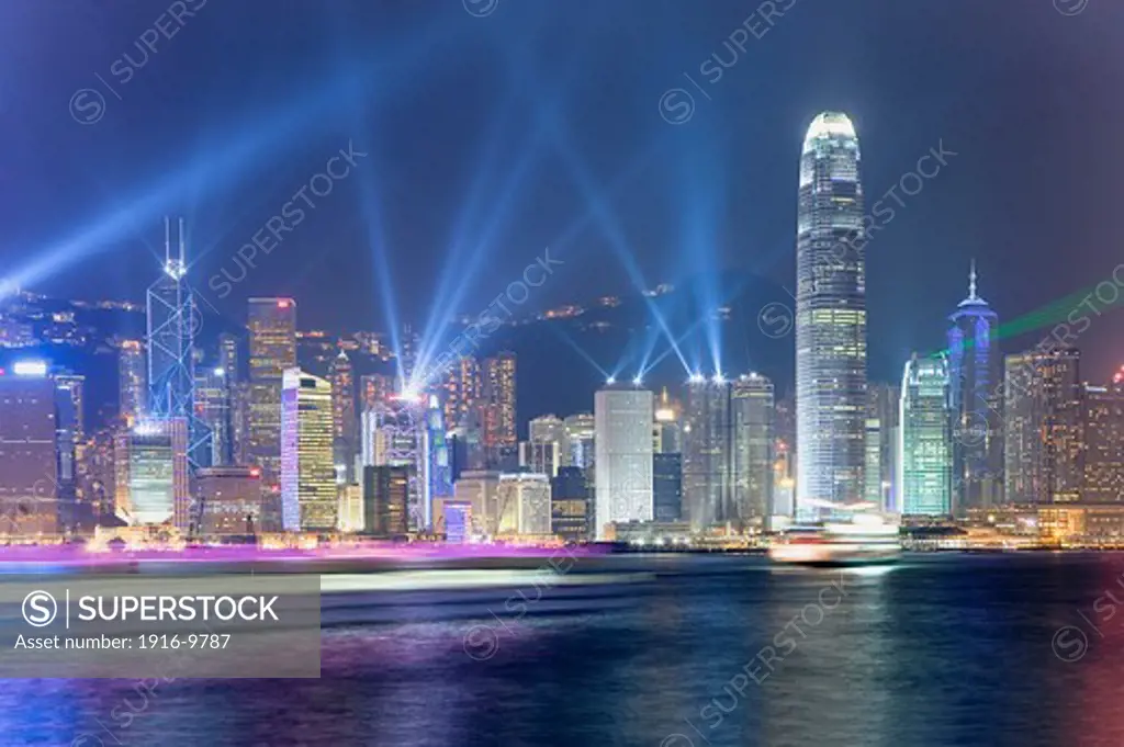 `A Symphony of Lights ´, the stunning multimedia show featuring more than 40 Hong Kong skyscrapers in a dazzling extravaganza,Hong Kong, China