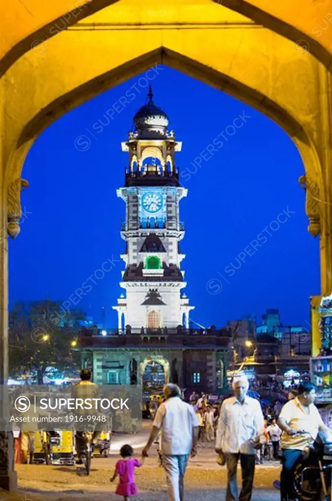 Gateway to Sardar Market and clocktower,Jodhpur, Rajasthan, India