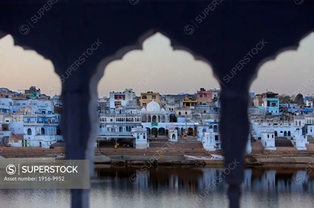 The holy lake and the village of Pushkar,pushkar, Rajasthan, india