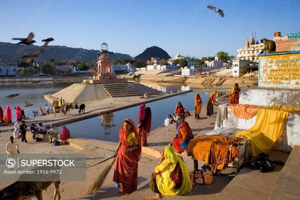 Ghat, holy lake,pushkar, Rajasthan, india