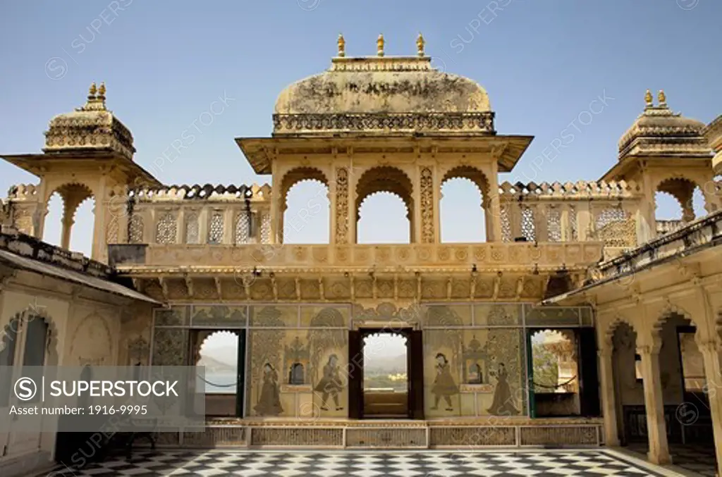 Terrace,City Palace,Udaipur, Rajasthan, india