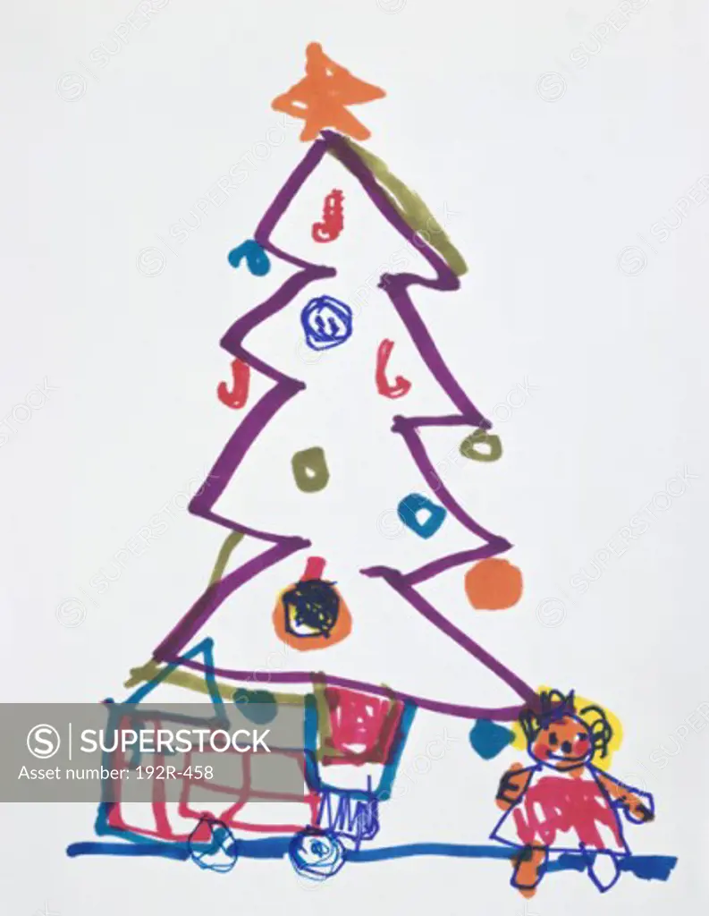 Christmas Tree Art for Children 