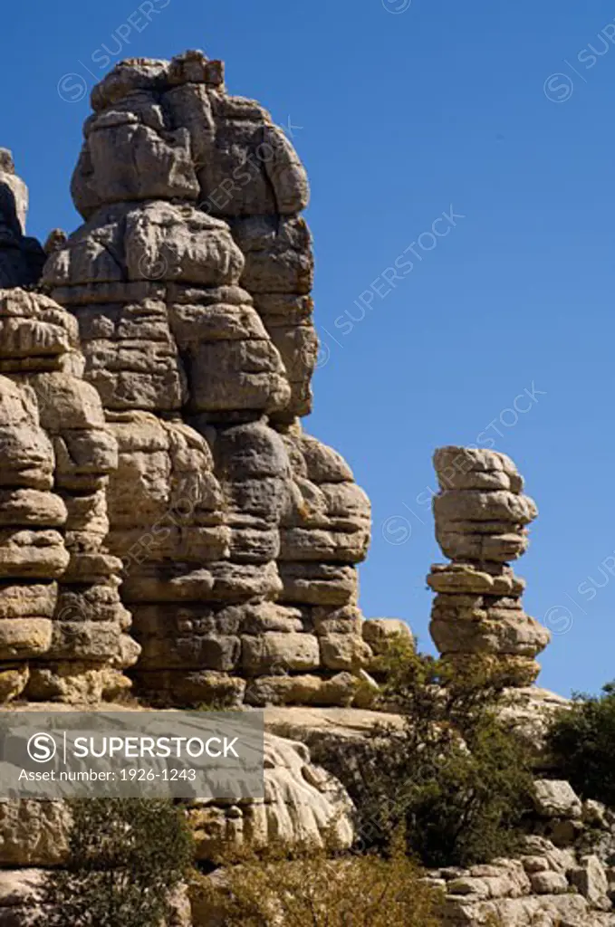 El Torcal in Malaga offers visitors rock sculptures worked by nature