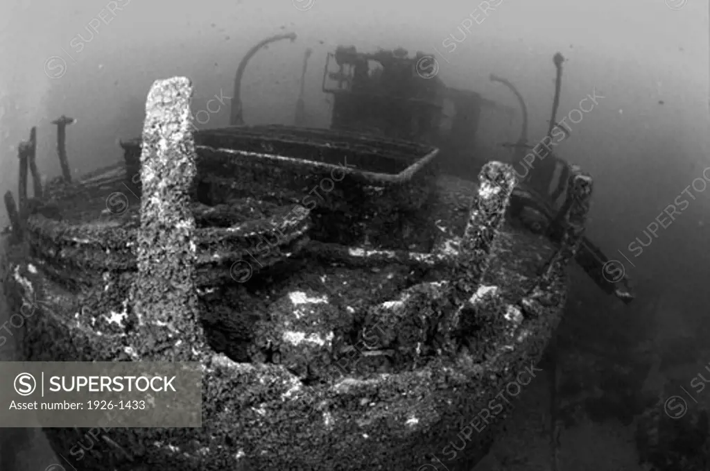 Stern of a wreck in the west coast of Tenerife