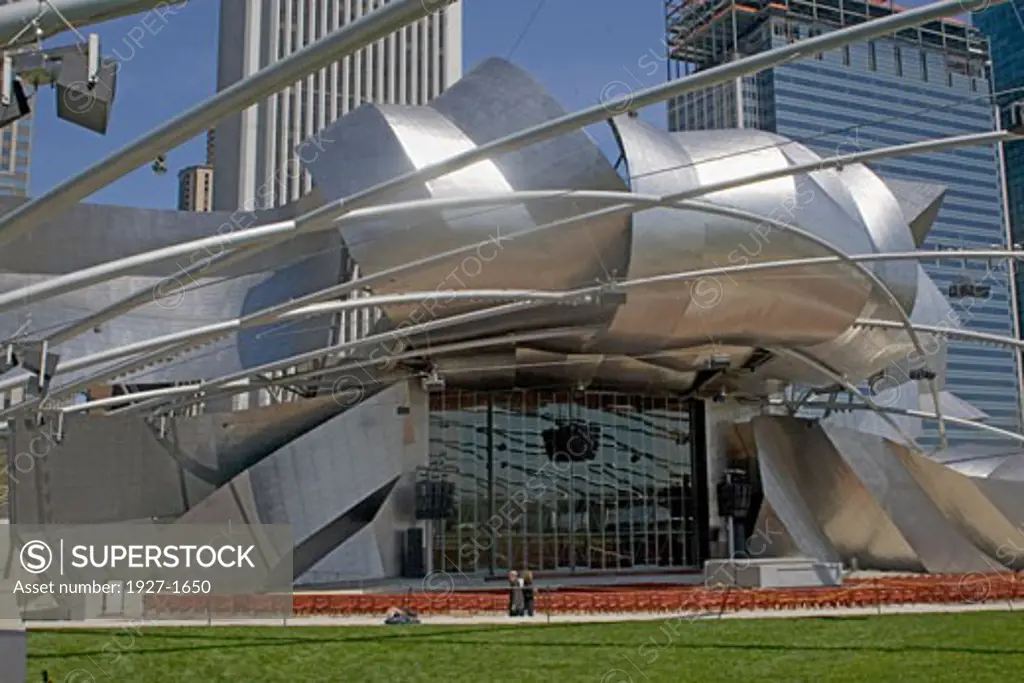 Jay Pritzker Pavillion in Millennium Park designed by Frank Gehry Chicago  Illinois