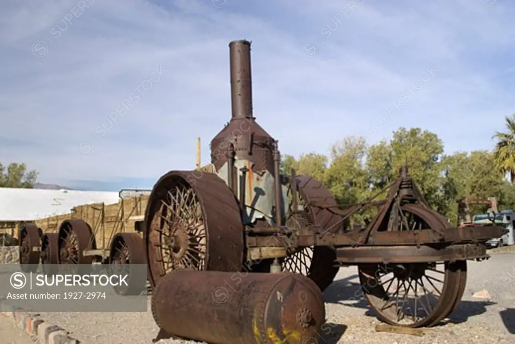 Big Bertha steam tractor used for a short time to haul ore at the Keane Wonder gold mine Death Valley National Park California