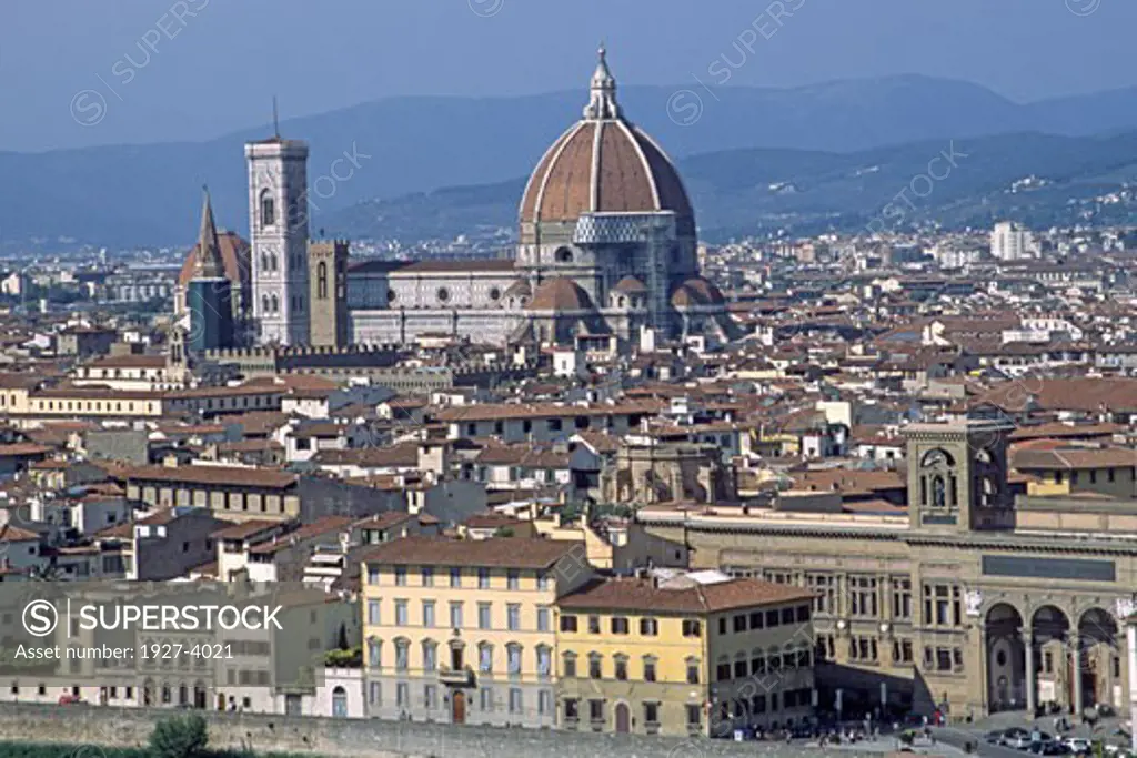 View of Florence and the Duomo Cathedral Florence  Italy