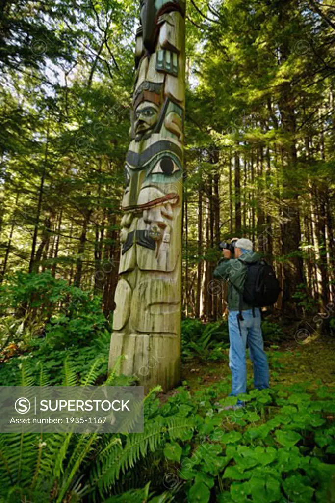 Totem poles Prince of Wales Island Inside Pasage Alaska