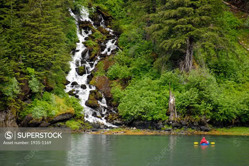 Sea kayaking in Takatz Bay Baranof Island Alaska Pacific Ocean