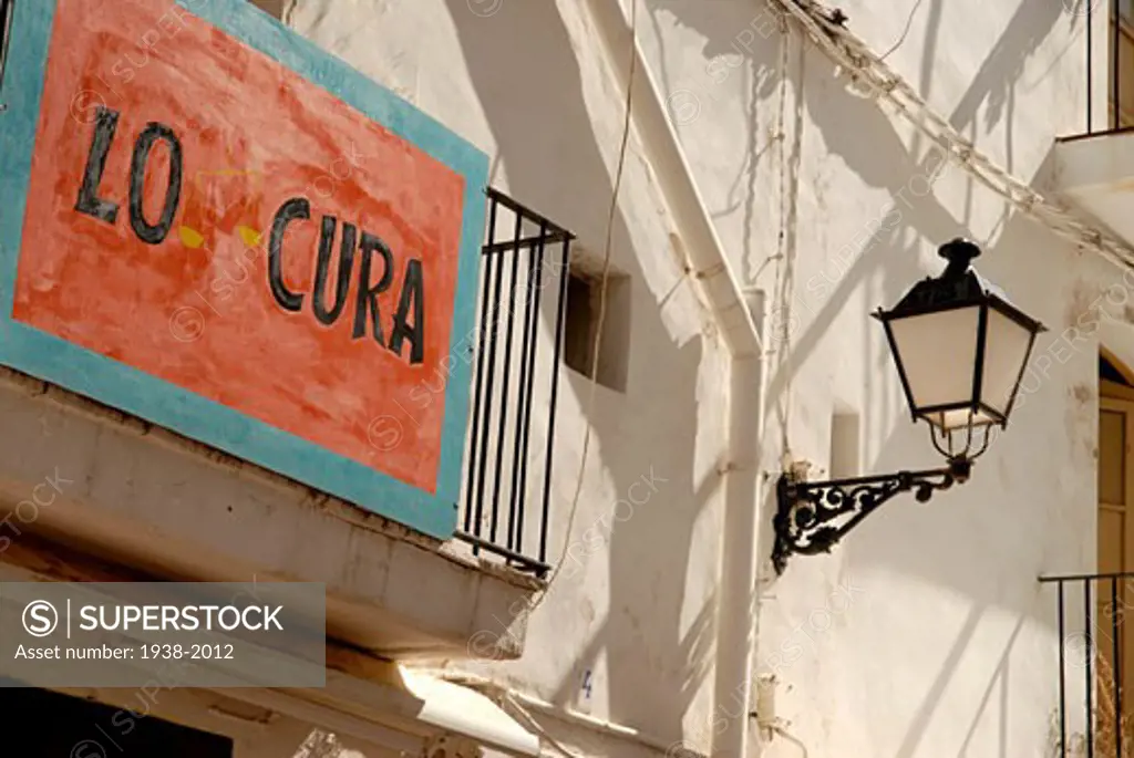 Bar called Lo Cura in the port area of Ibiza