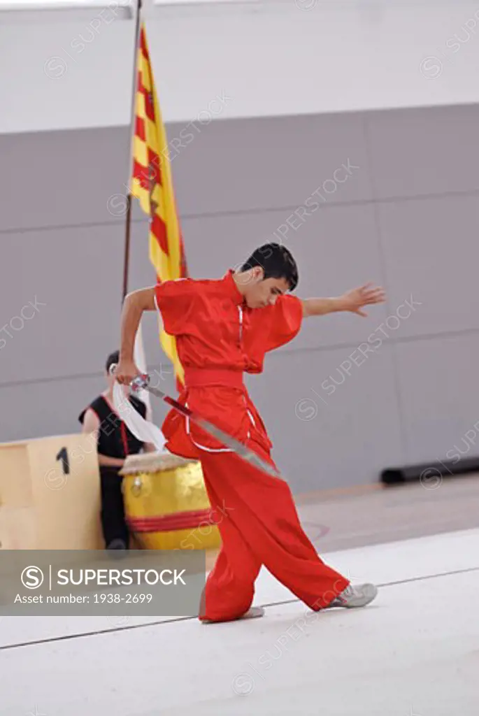 Tai Chi competition in Ibiza  organized by Budoka  with presence of Grandmaster Fu Sheng Yuan  worlds foremost authority on Yang Style Tai Chi  8th Dan Grade  and his son  Master Fu Qing Quan  7th Dan grade by the chinese Wu Shu Association