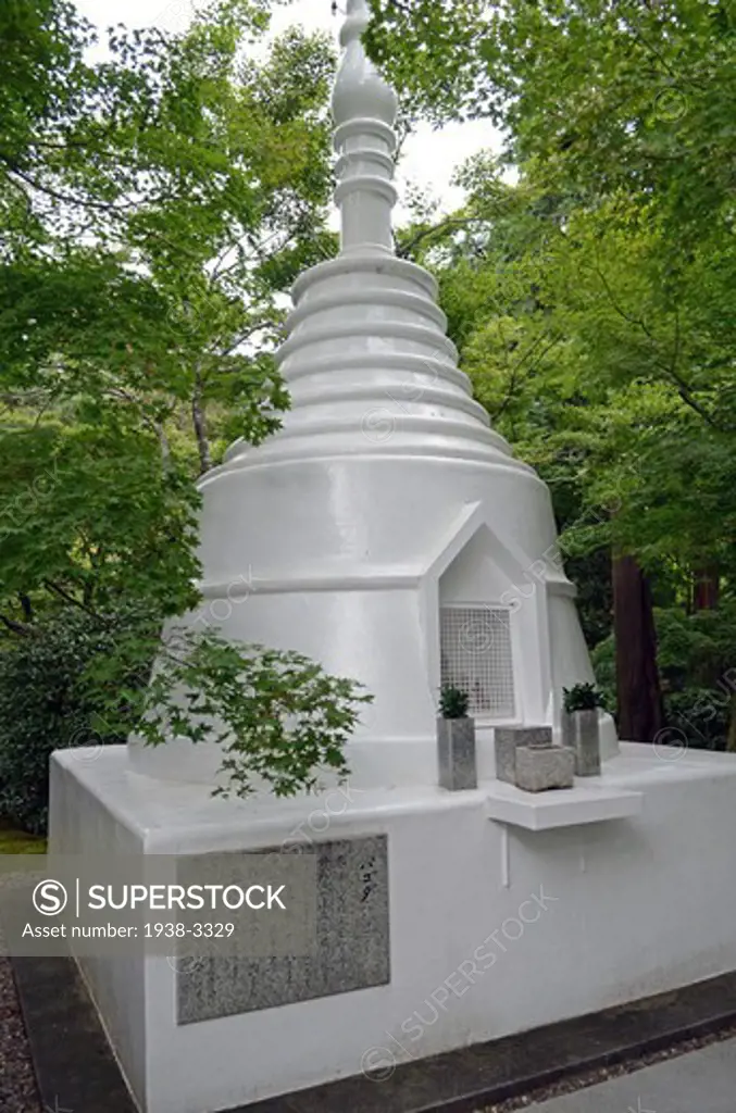 Stupa at Ryoanji Temple, Kyoto Prefecture, Honshu, Japan