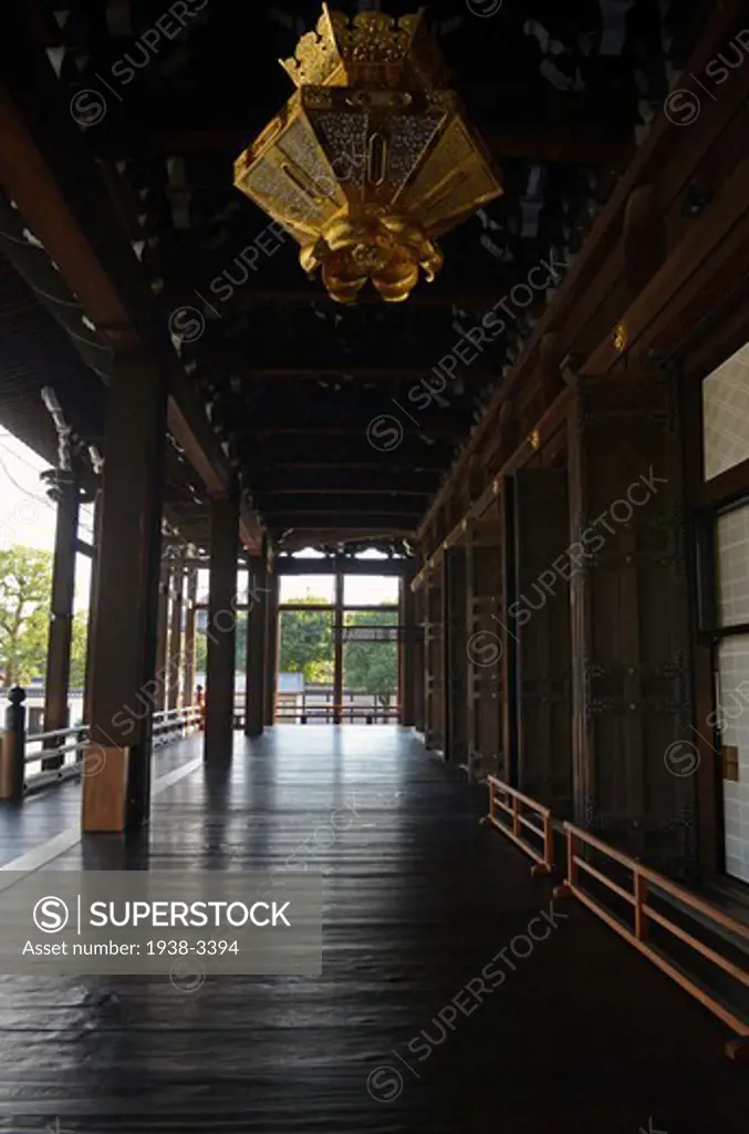Interiors of the Nishi Honganji Temple, Kyoto City, Honshu, Japan