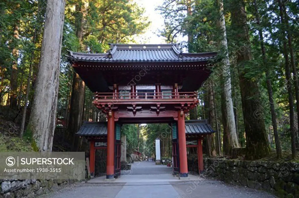 Entrance of a shrine, Nikko Tosho-gu, Nikko, Tochigi Prefecture, Kanto Region, Honshu, Japan