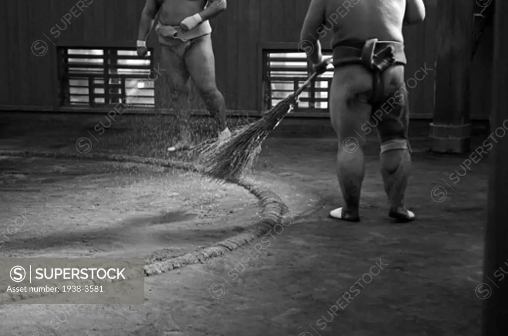 Japan, Tokyo, Ryogoku, Preparations before training at Sumo stable