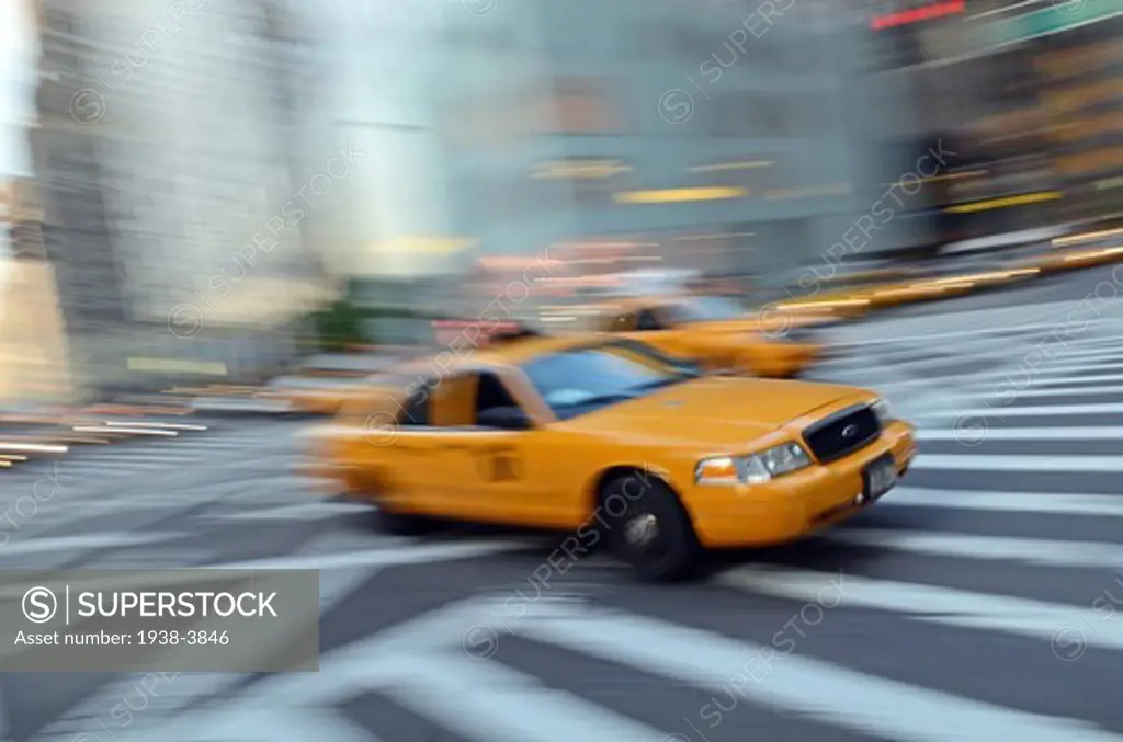 Yellow Cabs in Fifth Avenue, Manhattan, New York City