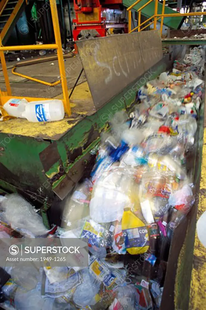 Plastic selection in a trash transfer plant Gava Barcelona Catalunya