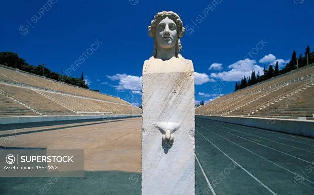 Greece, Athens, Kallimarmaro-Panathinaiko Stadium, Ancient sculpture