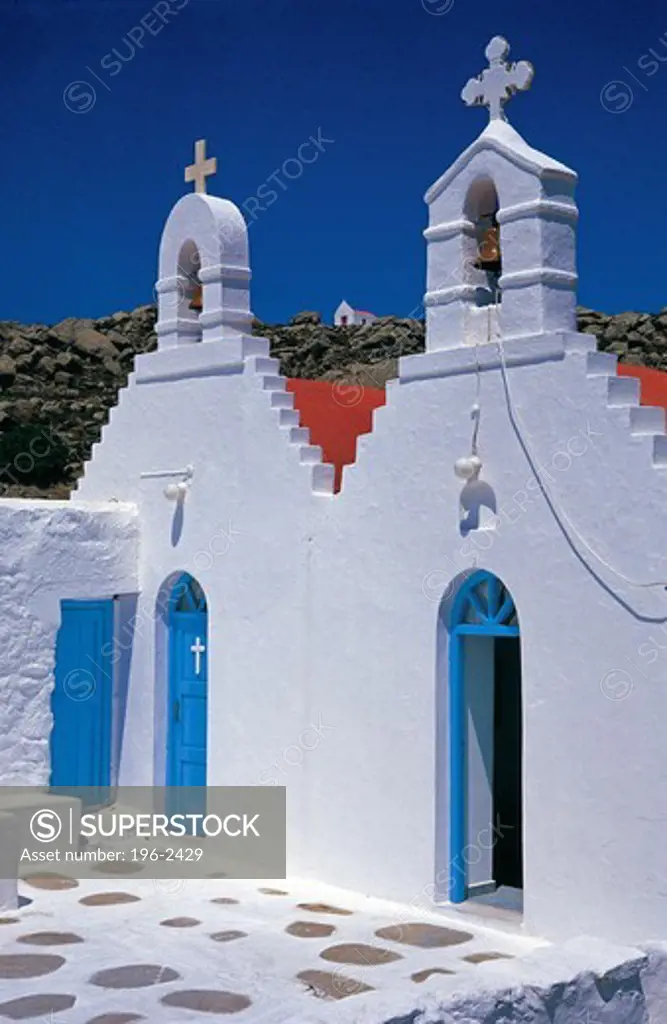 Greece, Cyclades, Mykonos Island, Small church