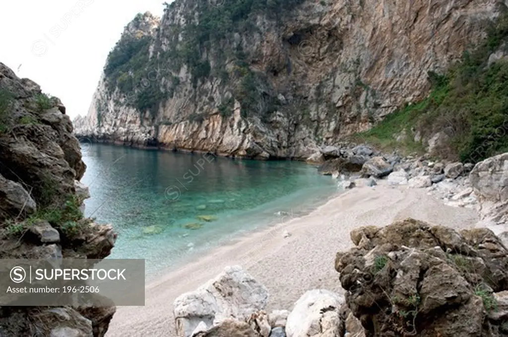 Greece, Thessalia, Pilio Mountain, Fakistra Beach, Rocks on beach
