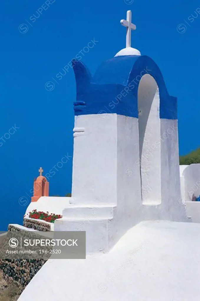 Greece, Cyclades, Santorini Island, Whitewashed church