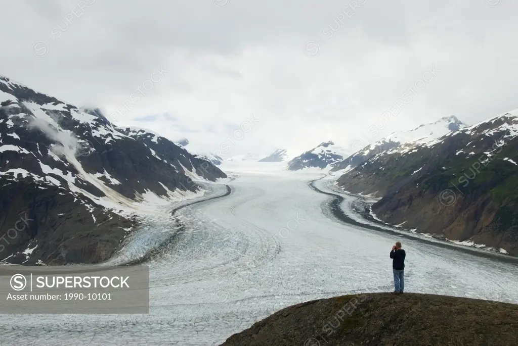 Salmon Glacier. This landscape is the result of several periods of glaciation. The most recent known as the Fraser Glaciation period reached its peak ...