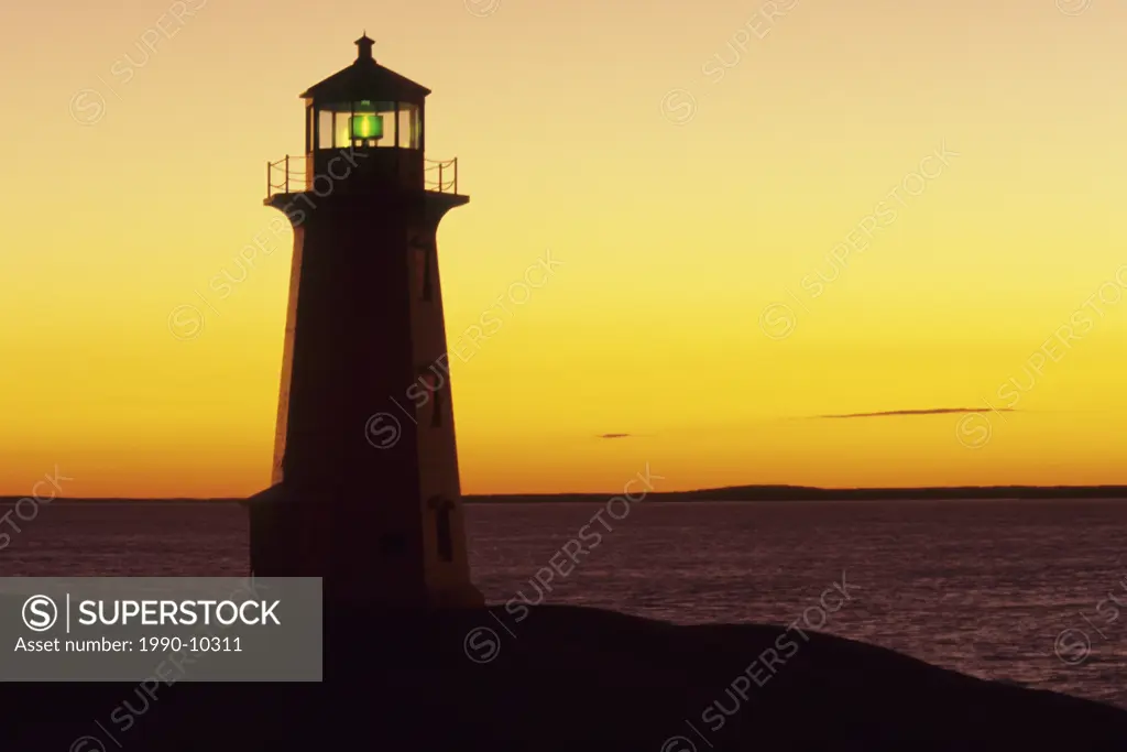 Peggy´s Cove at sunset, Nova Scotia, Canada.
