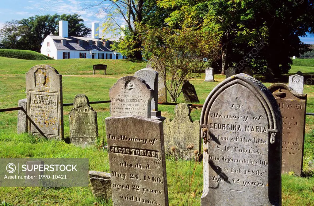 Historic Cemetery at Fort Anne National Historic Park, Annapolis Royal, Nova Scotia, Canada