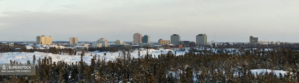 The city of Yellowknife, Northwest Territories, Canada.