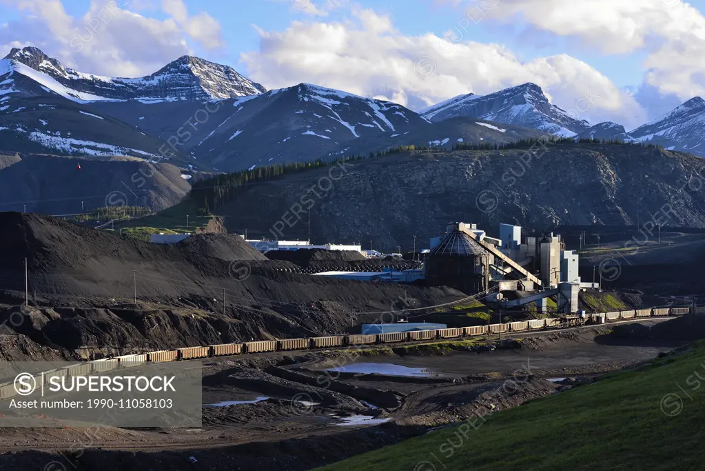 A coal processing plant nestled in the rocky mountains near the town of Hinton, Alberta Canada