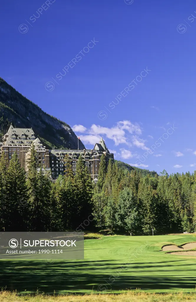 Banff Springs Hotel and the Banff Springs Golf Course, Banff National Park, Alberta, Canada