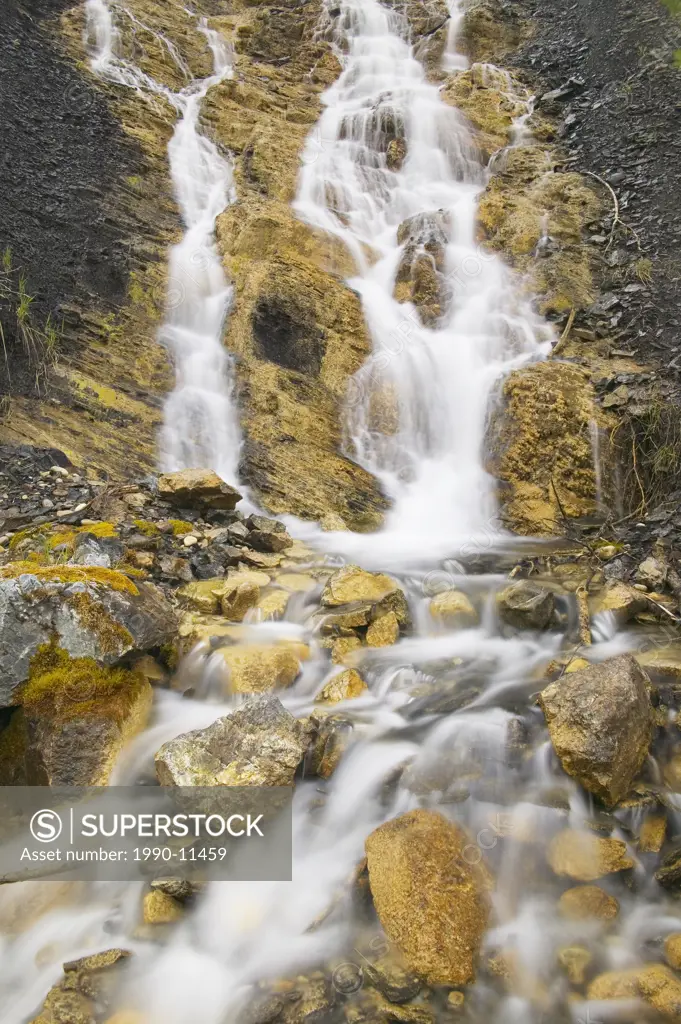 Un_named Waterfall below Barrier Lake Dam, Kananaskis Country, Alberta, Canada
