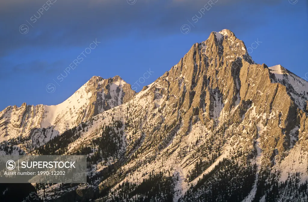 Mount Allen in winter, Kananaskis Country, Alberta, Canada